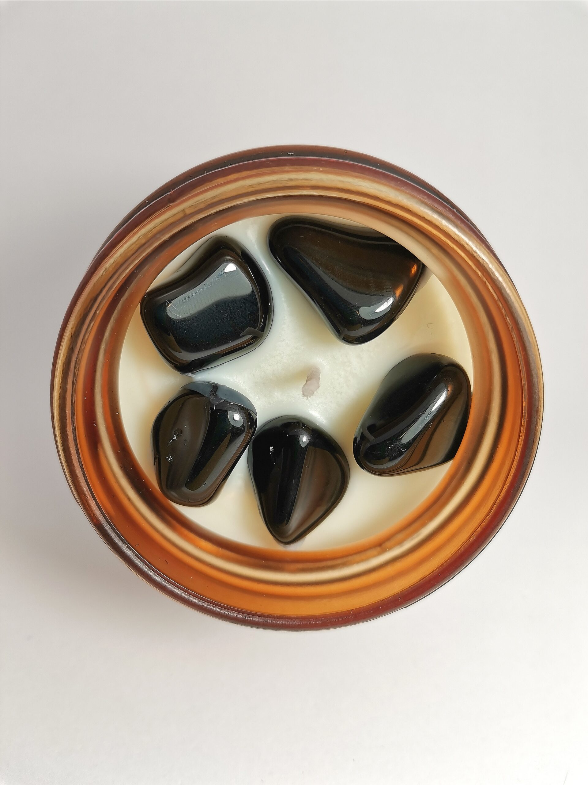 Klinčki & črni Obsidian Klinčki & črni Obsidian - Sveče s kristali - 1