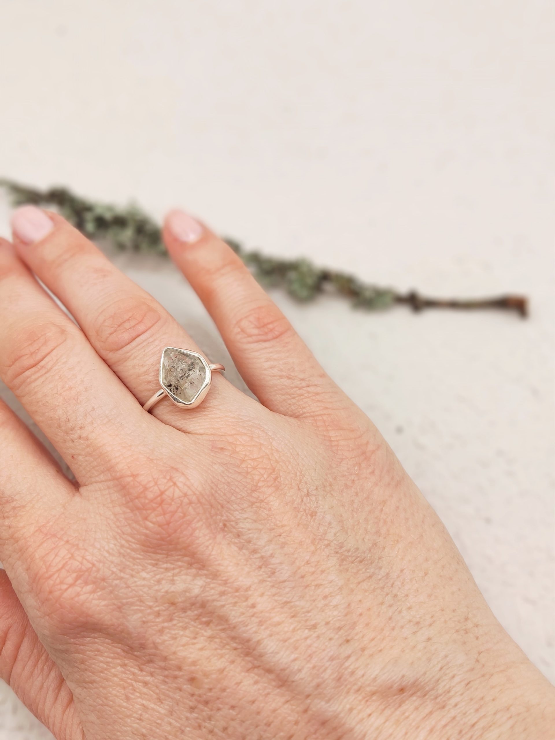 Prstan Raw Herkimer Diamond Prstan Raw Herkimer Diamond - SPRINGS ROOM JEWELRY - 3