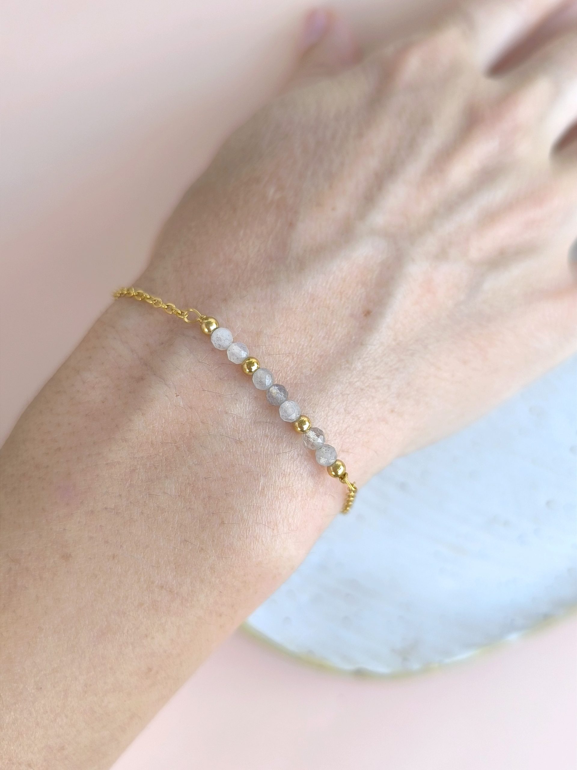 Zapestnica s kristali Labradorita - slika 3