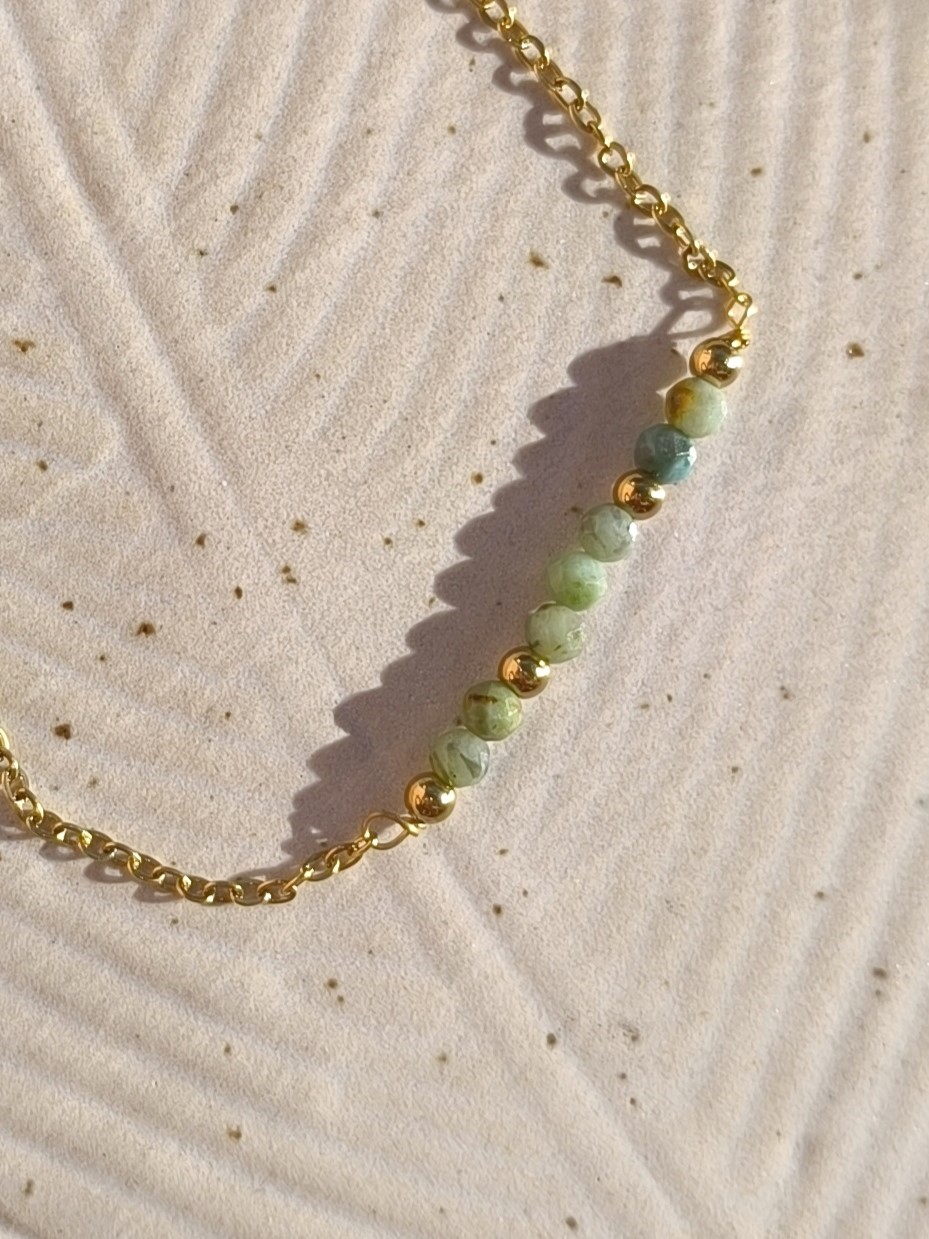 Zapestnica s kristali afriškega Turkiza